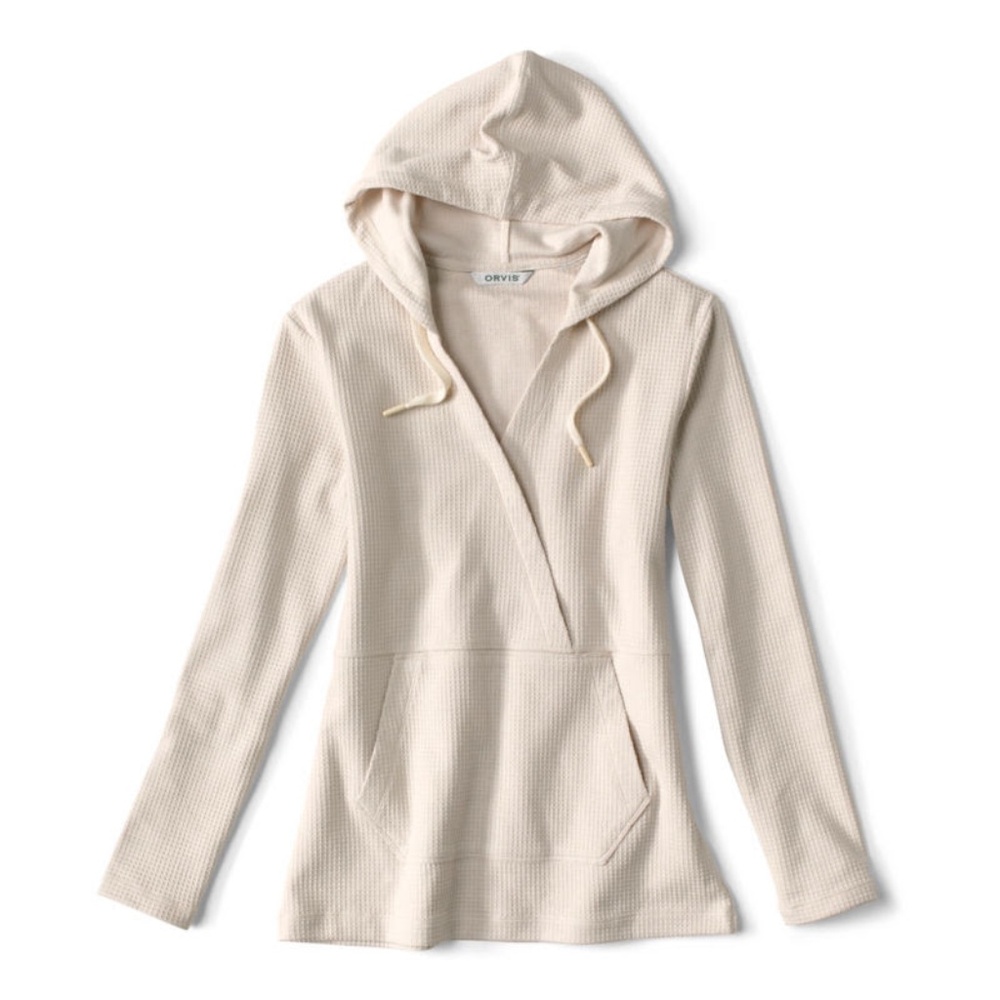 Orvis Waffle Hooded Wrap Sweatshirt - Vanilla (NWOT)